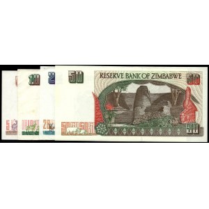 Zimbabwe. Set 1997 5 10 20 50 Dollars