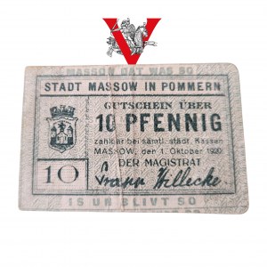 Pomorze, Maszewo , Massow 10 fenigów 1920