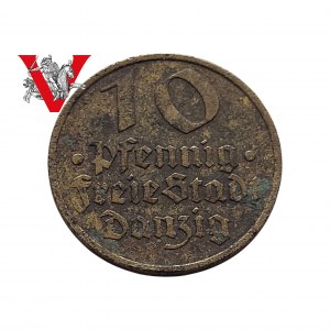 Wolne Miasto Gdańsk WMG, 10 fenigów 1932