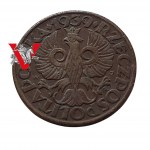 II RP 5 groszy 1939 , Piękny Stan