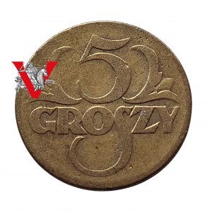 II RP 5 Groszy 1923, Bardzo Ładny jak na ten rocznik