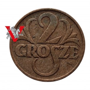II RP 2 Grosze 1938, Piękny Stan