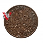 II RP 2 Grosze 1938, Piękny Stan