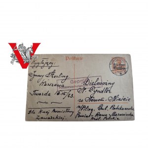 JUDAIKA, Warsaw 1917 Jakob Zuckerwar, Cydler, Letter to Mrs. Bronislawa