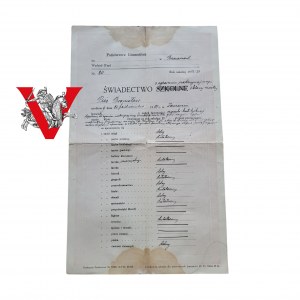 Świadectwo Gimnazjalne Nadzwyczajne, Brzeziany, Sierżant 51 Pułk Piechoty, 1933 r