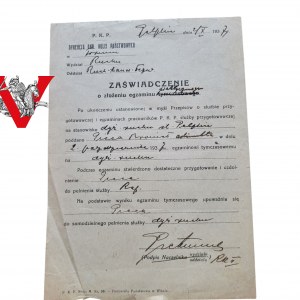 PKP, Pelpin 1937, Examination for Traffic Duty, Sergeant 51 PP Infantry Regiment