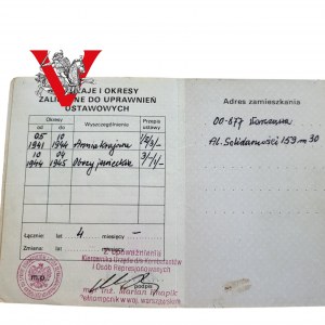 Legitimation Combatant , Warsaw Uprising, Home Army, 