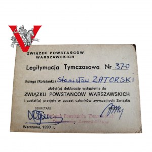 Legitimation, Union of Warsaw Insurgents, Stanislaw Zatorski a.k.a. Kmicic