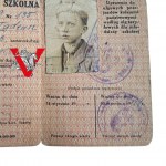 Legitymacja Szkolna, Warszawa 1948 rok, RZADKIE