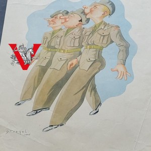 PSZ Parachron Brigade SBS, Toegel Graphic , Boys Like Razors, 1945 , RARE