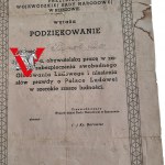 UB MO Referendum 1946 rok Podziękowania dla funkcjonariusza , Rzeszów