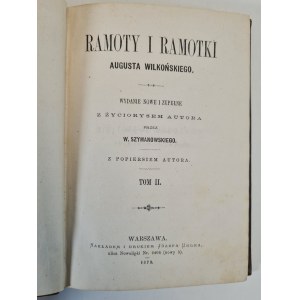 SZYMANOWSKI W. - RAMOTY I RAMOTKI AUGUSTA WILKOŃSKIEGO - tom II, wyd. 1873 - ilustracje