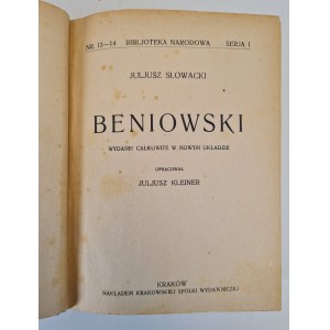 Juliusz SŁOWACKI - BENIOWSKI compiled by. Juliusz Kleiner