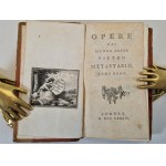 METASTASIO PIETRO - DÍLO PANA ABATEHO/ OPERE DEL SIGNOR ABATE, vyd. 1784 [svazky I, IV, V, VI, IX, X, XII].