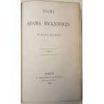 MICKIEWICZ Adam - PISMA Tom I-V Wydanie zupełne Paryż 1860-61 PIERWODRUKI