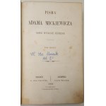 MICKIEWICZ Adam - PISMA Tom I-V Wydanie zupełne Paryż 1860-61 PIERWODRUKI