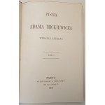 MICKIEWICZ Adam - PISMA Tom I-V Wydanie zupełne Paryż 1860-61 PIERWODRUKI