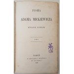 MICKIEWICZ Adam - PISMA Tom I-V Wydanie zupełne Paryż 1860-61 PIERWODRUKI