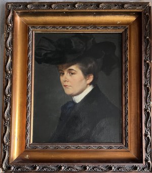 Teodor Axentowicz ( 1859 - 1938 ), Portret kobiety ( Mela Muter? )