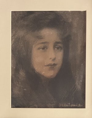 Teodor Axentowicz ( 1859 - 1938 ), Portret kobiety - Henrietty Fouker