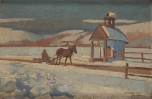 Stanisław Gierszewski (1872 Varsovie - 1930 Varsovie), Paysage d'hiver de Zakopane, 1930