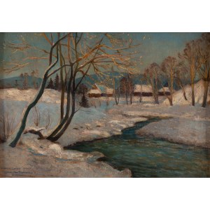 Mieczysław Filipkiewicz (1891 Kraków - 1951 Kraków), Landscape with a mountain stream, pre-Or 1941