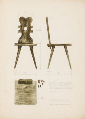 Danuta Widajewicz-Turkiewicz (1930 - 2014), Projekt zydla, około 1969