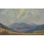 Mieczyslaw Serwin-Oracki (1912 Bochnia - 1978 Katowice), Landscape from Rycerka, 1967