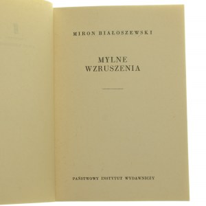 Mistaken emotions Białoszewski Miron [FIRST EDITION / 1961].
