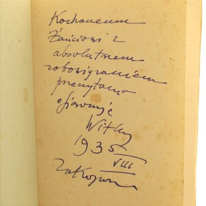 Pojęcia i twierdzenia implikowane przez pojęcie istnienia 1917-1932 Stanisław Ignacy Witkiewicz [WYDANIE PIERWSZE / AUTOGRAF / 1935]