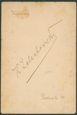 Lotta in posa fotografata da Kasper Żelechowski [fotografia su cartoncino / 1895 ca].