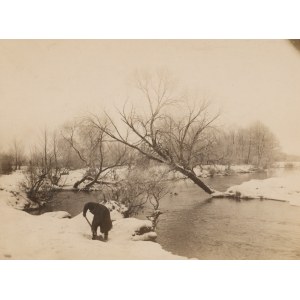 Rzeka w zimie [fotografia przed 1939]