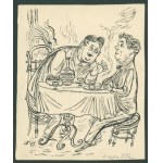 Borowik goss in Gläser Zeichnung Ignacy Witz proj. il zu Nowiny Literackie R. 1, Nr. 9 18 Mai 1947 [Tintenpapier / 1947].