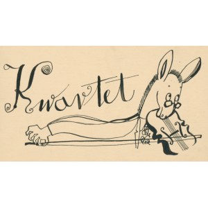 Kwartet ilustracja do kącika literackiego Latawiec Benedykta Hertza rysunek Ignacy Witz proj. il do Nowiny Literackie R. 2, nr 45 7 listopada 1948 [tusz papier / 1948]