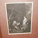 [Ptasznik i dziewczyna] Carl Mayer Grafika Staloryt [Niemcy / XIX w.]