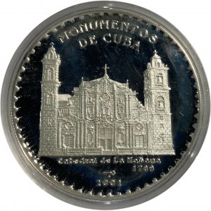 Cuba 2001 10 Pesos Silver Proof Cathedral of Havana
