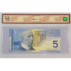 Bank of Canada 2002 $5 Banknote