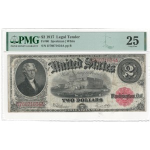 United States 1917 $2 Legal Tender Banknote