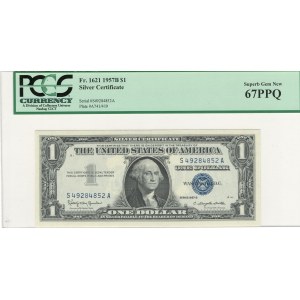 United States 1957B $1 Silver Certificate Banknote