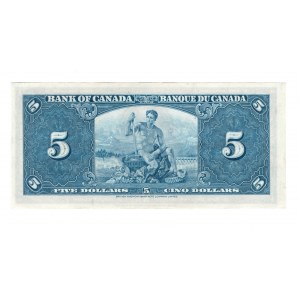 Bank of Canada 1937 $5 Banknote