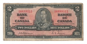 Bank of Canada 1937 $2 Banknote