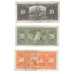 Bank of Canada 1937 od 1 do 100 dolarów - partia banknotów (7 sztuk)