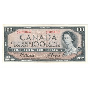 Bank of Canada 1954 $100 Banknote