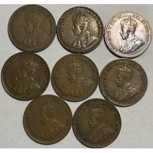 Canada 1922 - 1931 1 Cent Lot - Key Dates (8 Pieces)