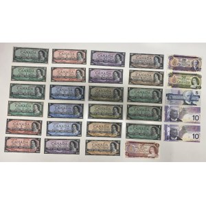 Bank of Canada $1 - $100 Banknote Lot (29 Pieces)