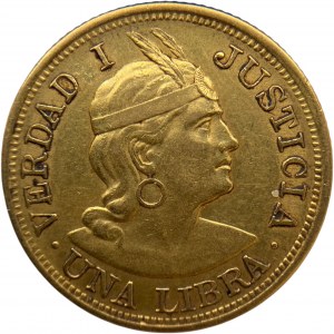 Peru 1900 Gold Libra