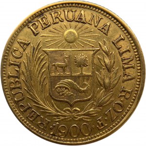 Peru 1900 Gold Libra