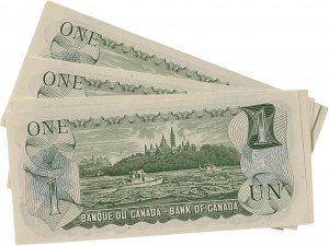 Bank of Canada 1973 $1 Banknoten Lot von 25 in Sequence