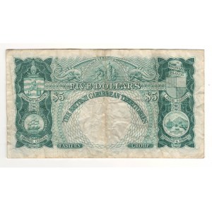 British Caribbean Territories 1953 $5 Banknote