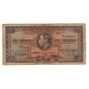 Bermuda 1937 5 Shillings Banknote